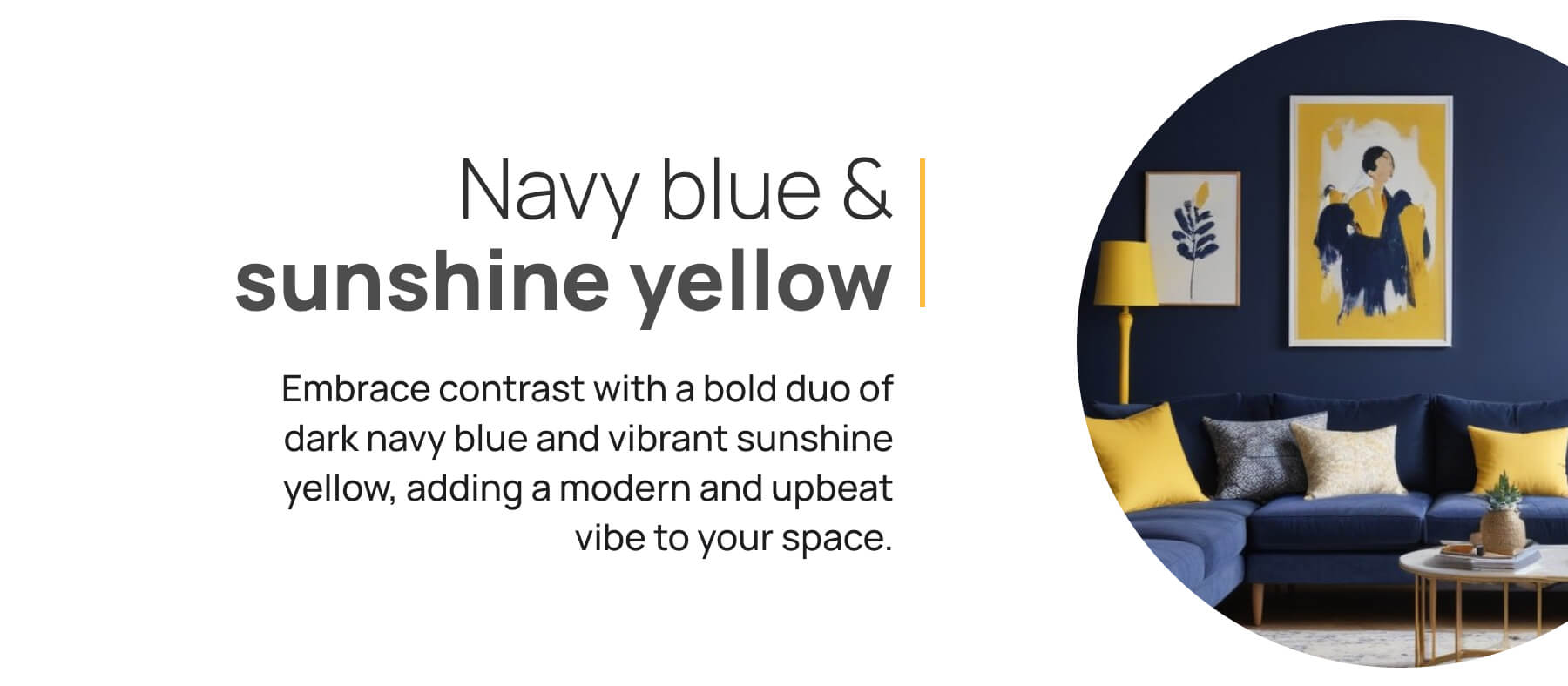 Navy blue & sunshine yellow