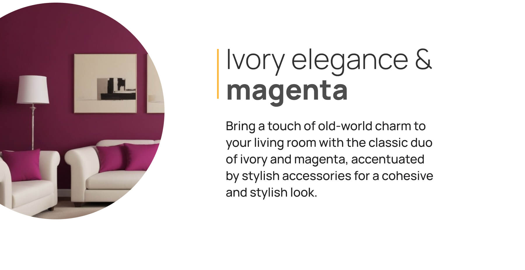 Ivory elegance & magenta