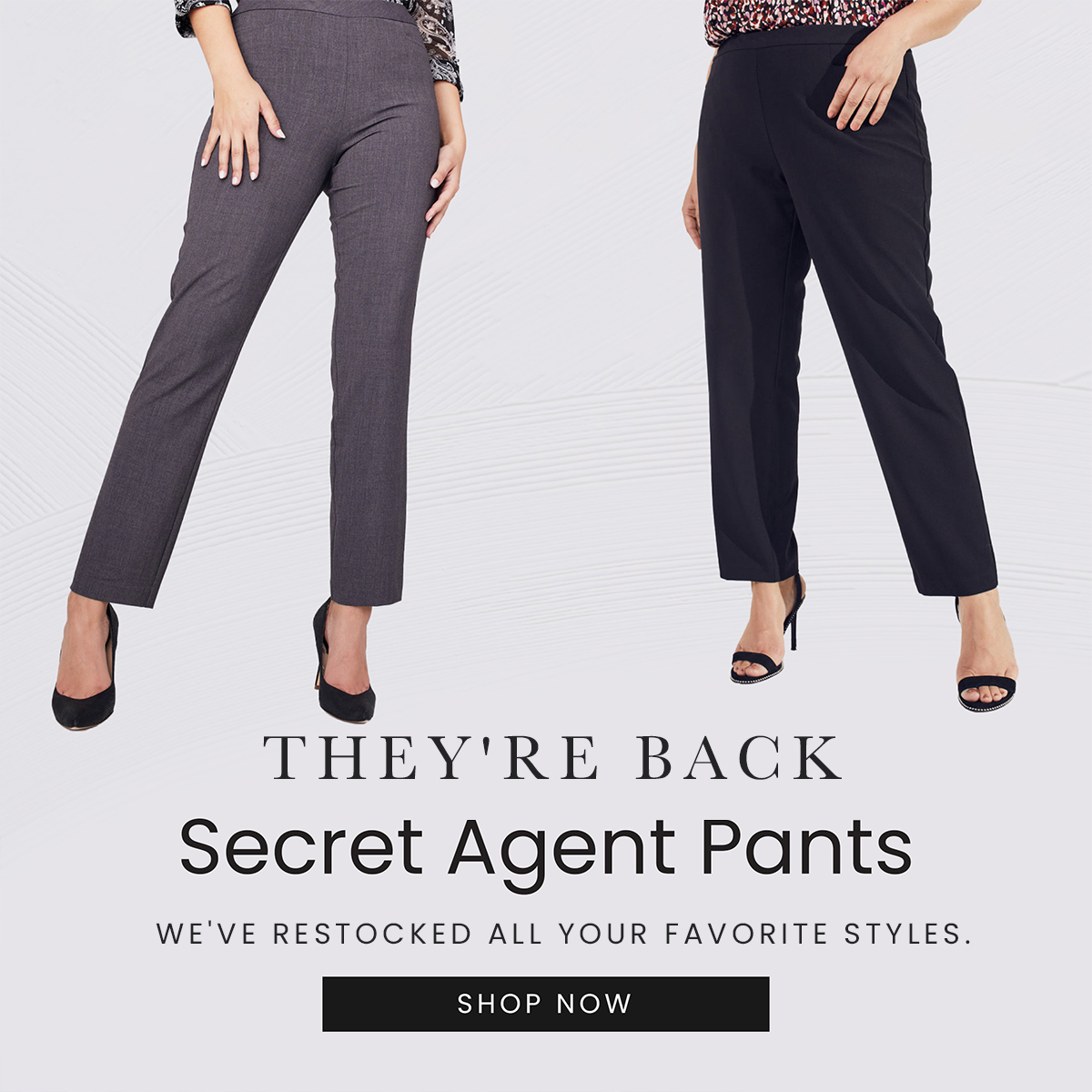DressBarn Roz & Ali Secret Agent Pull-On Pants with Wide Waistband With  Tummy Control and Slim Leg 