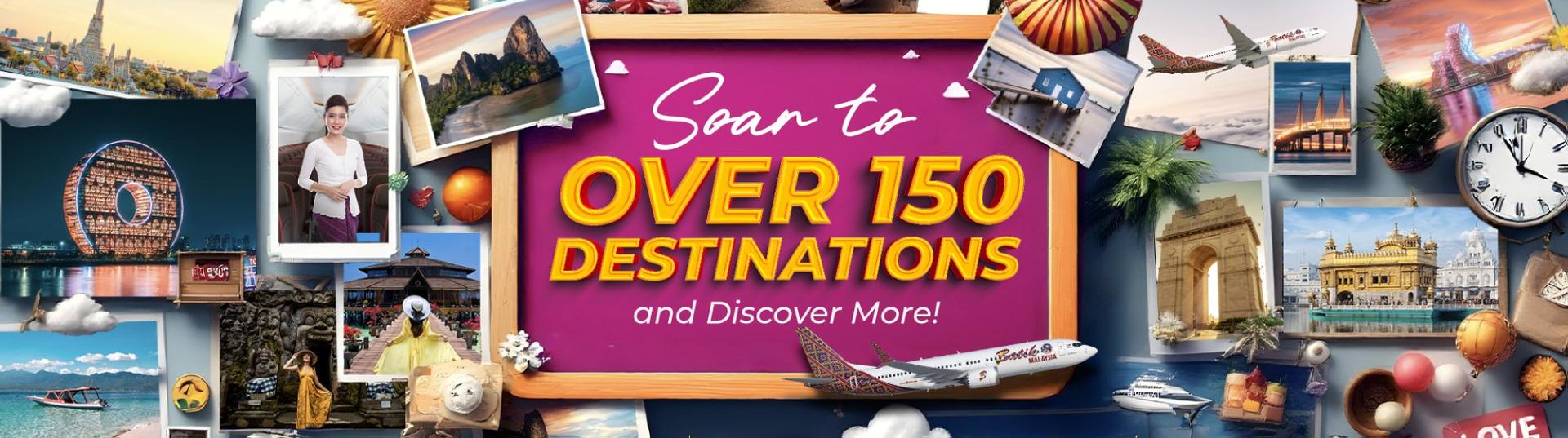 150 destinations