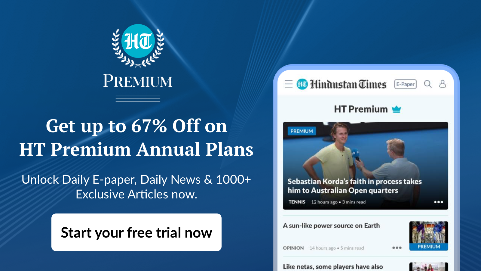 Holi Offer on HT Premium