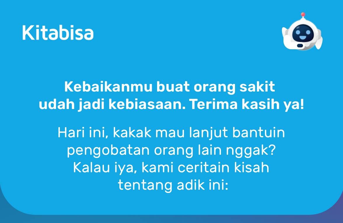 Kebaikanmu buat orang sakit udah jadi kebiasaan. Terima kasih ya!