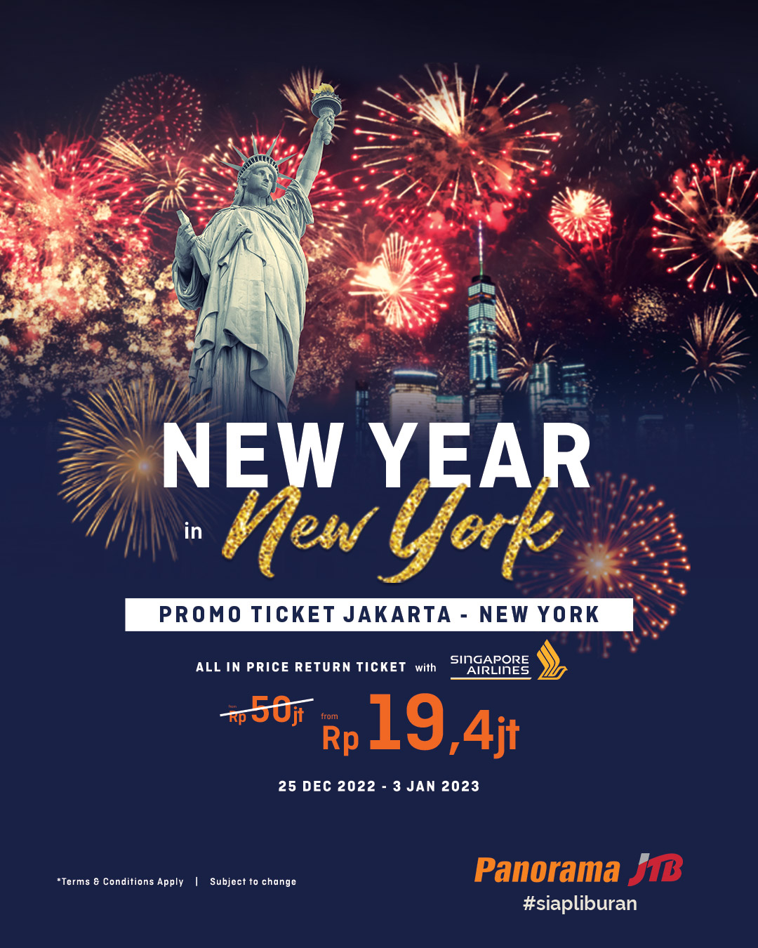 Tiket New Year di New York! 