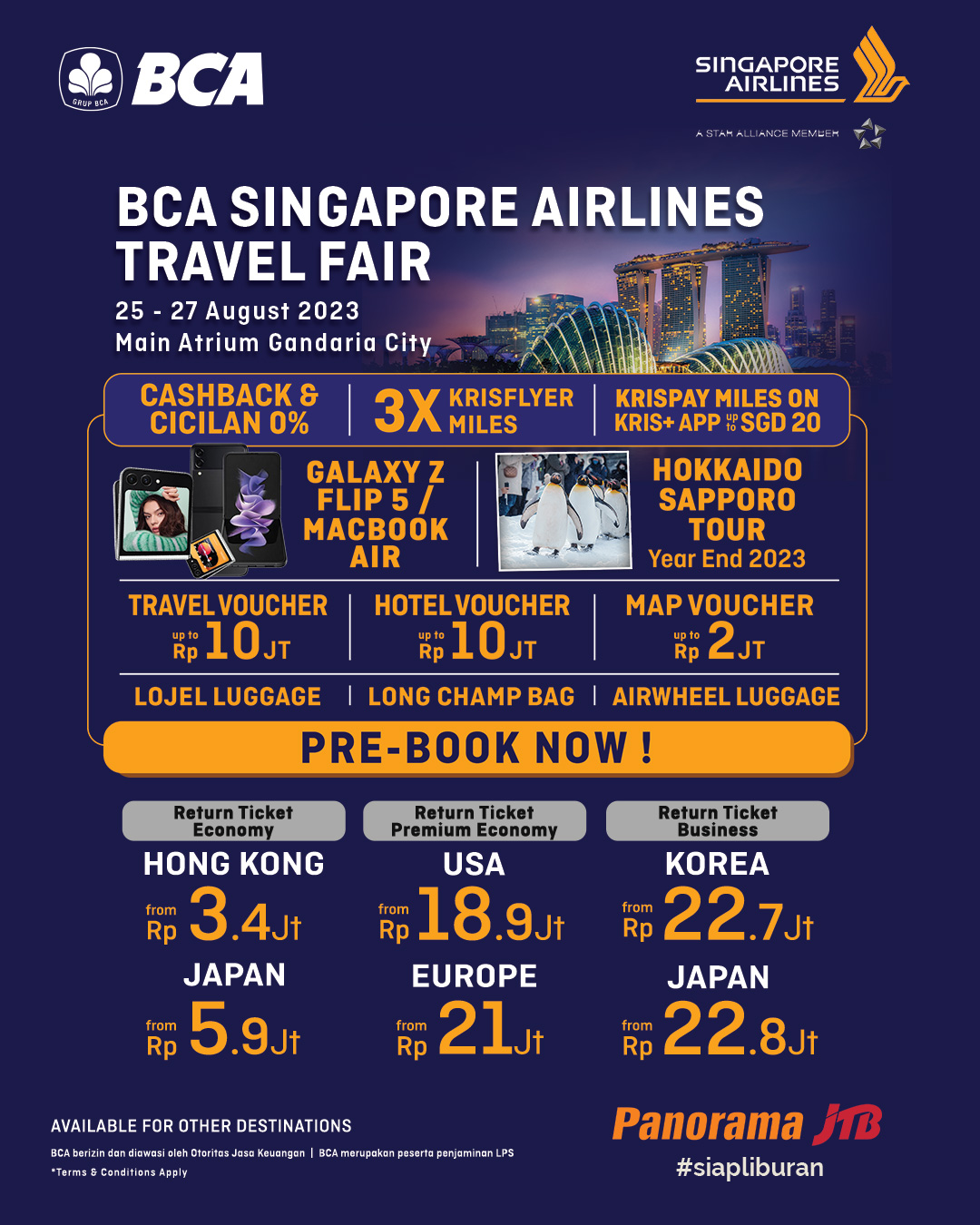 PREBOOK BCA Singapore Airlines Travel Fair
