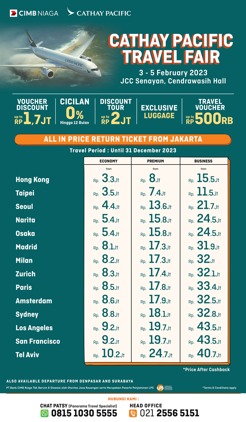 Promo Tiket Cathay Pacific 