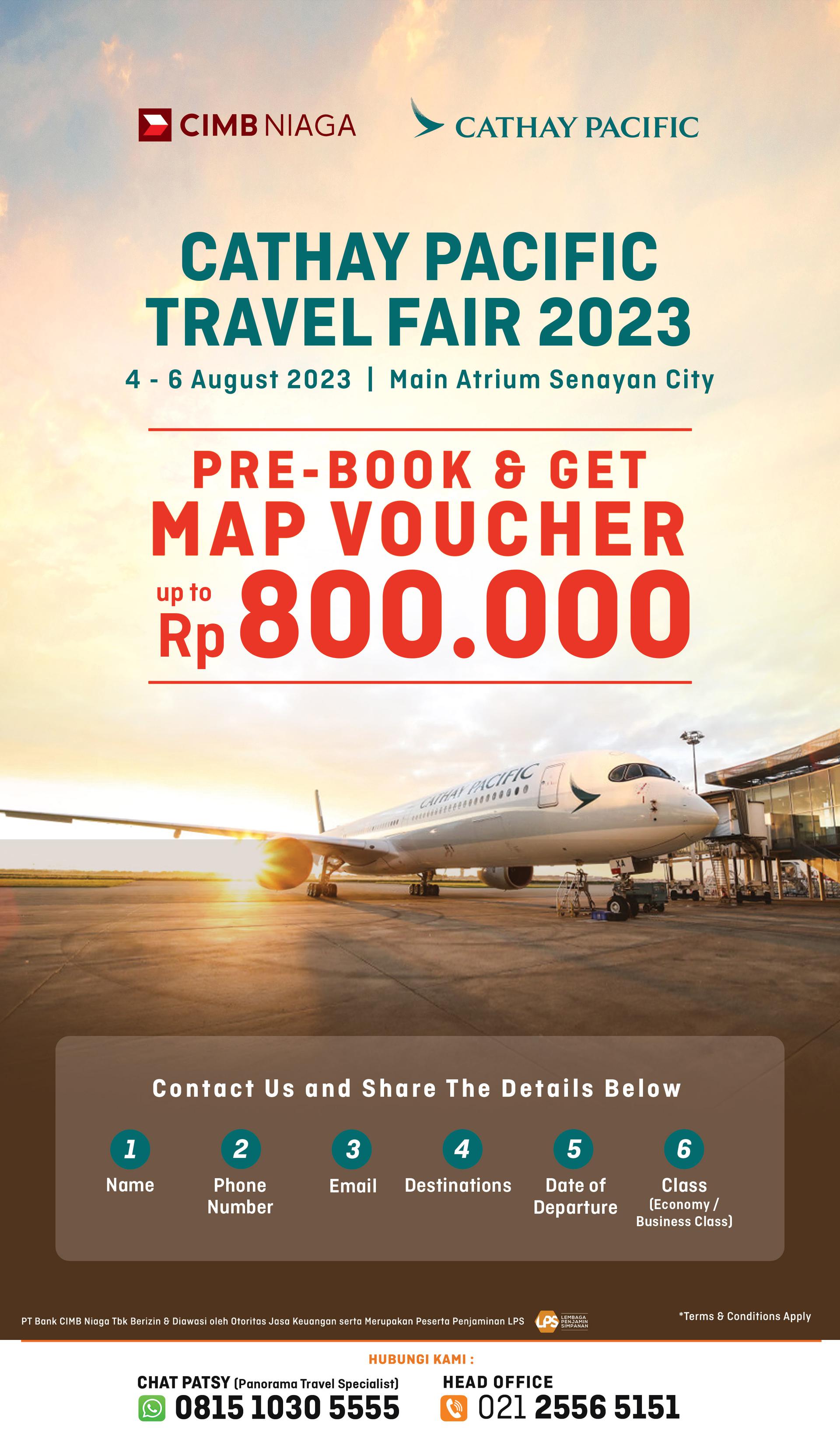 PREBOOK Tiket Cathay Pacific 