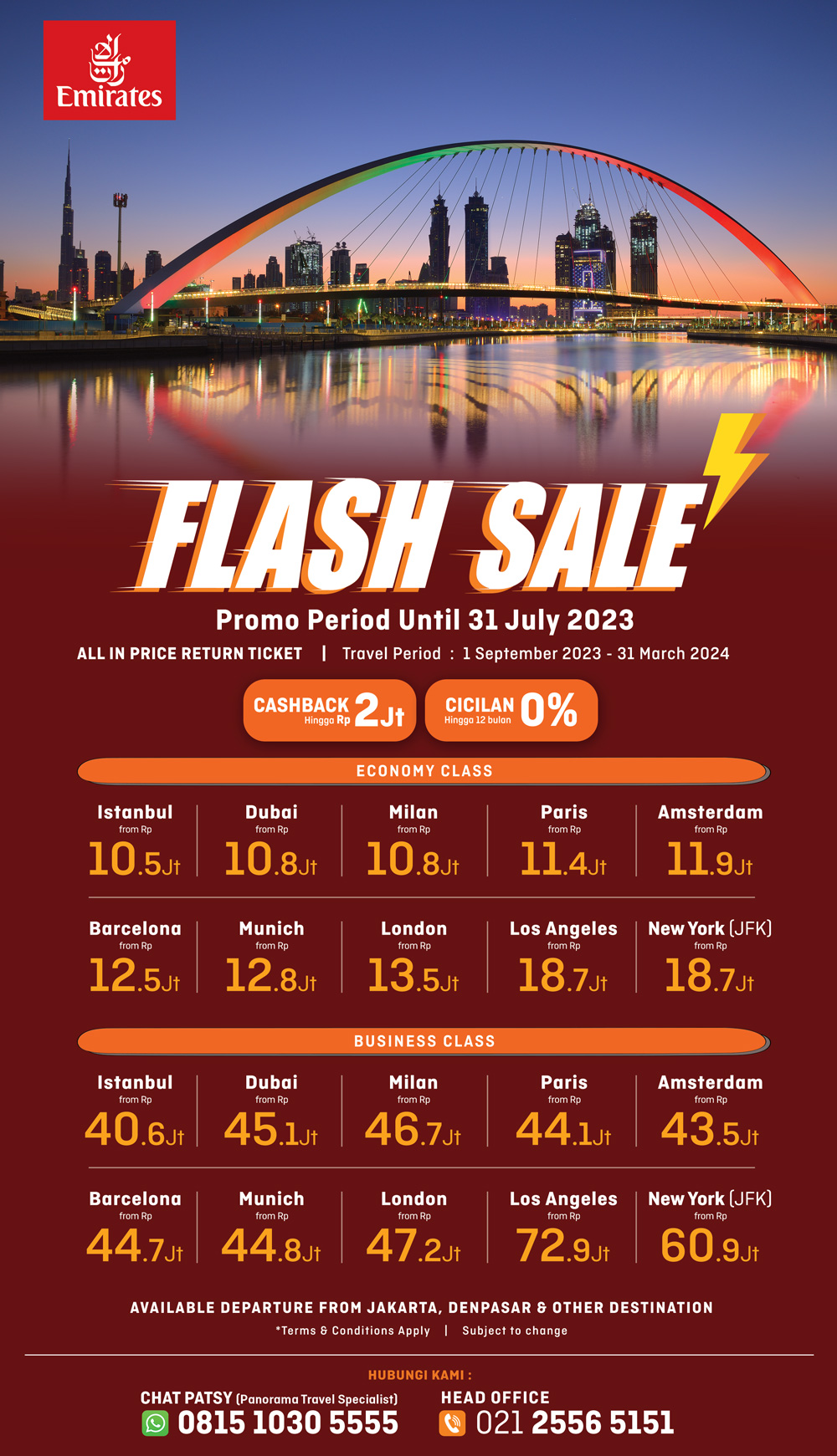 Promo Tiket Flash Sale Emirates