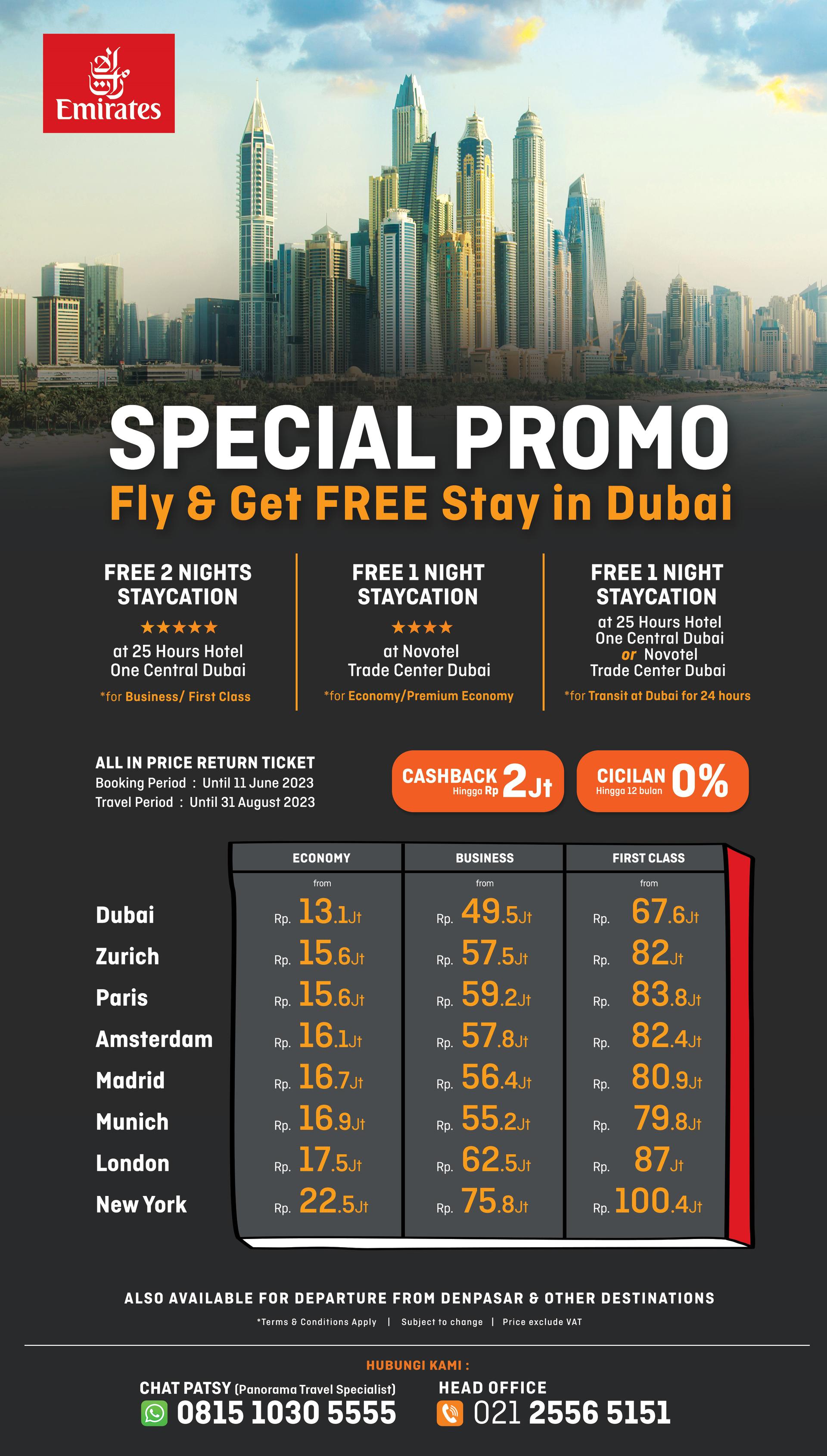 Promo Tiket ke Dubai