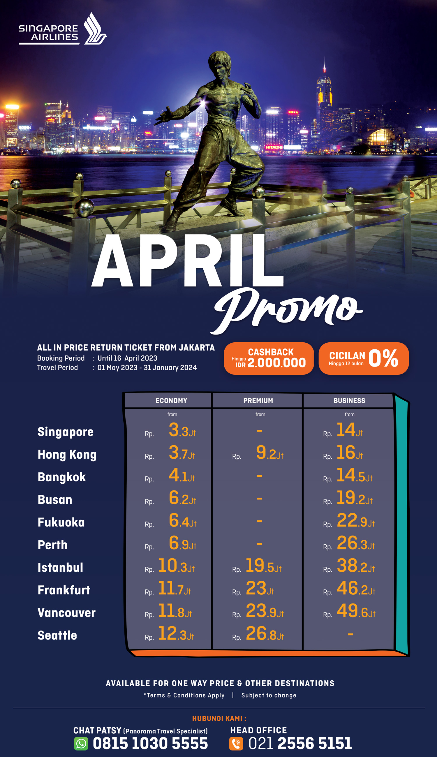 Promo tiket Singapore Airlines