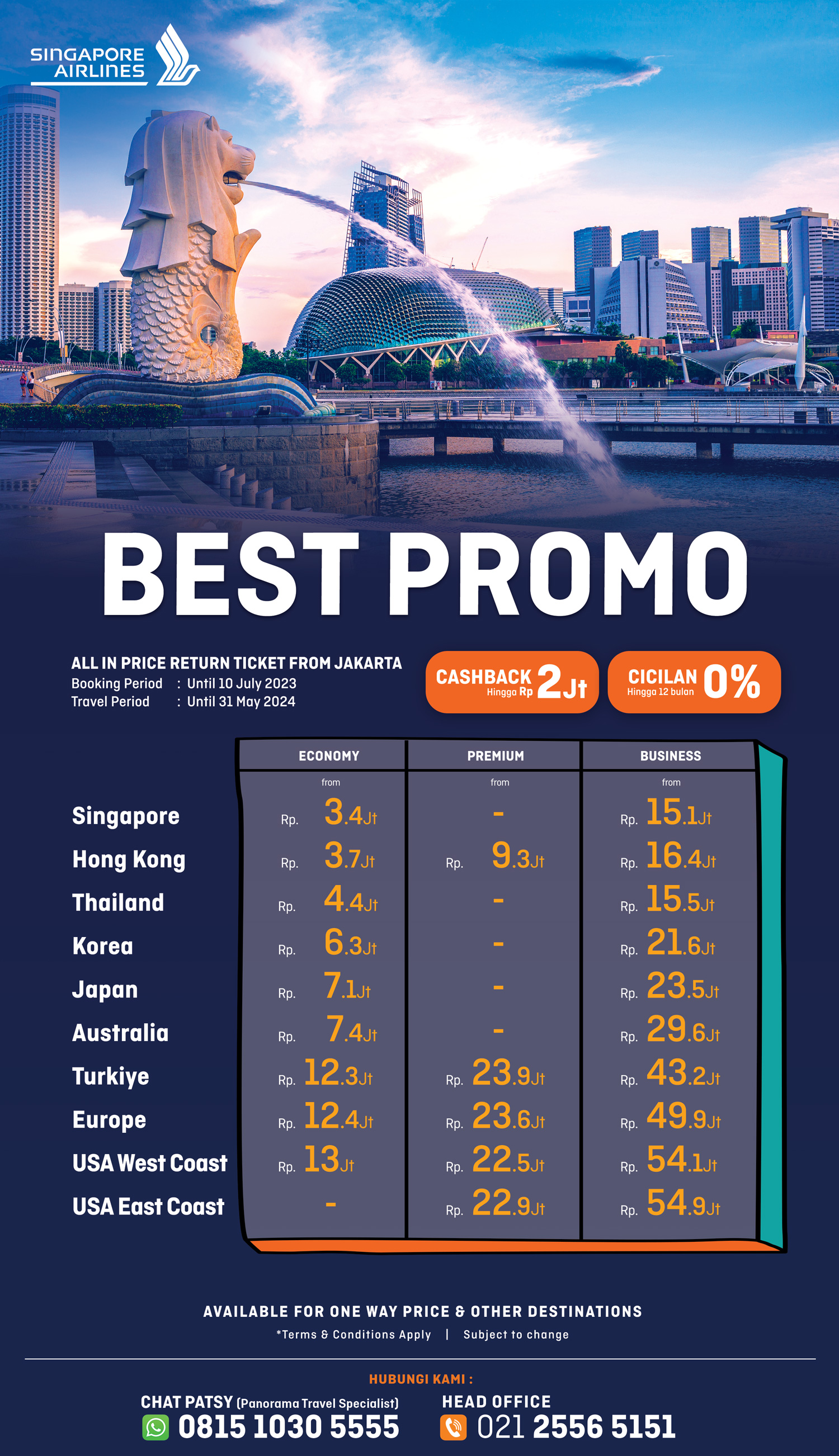 Promo Tiket Singapore Airlines