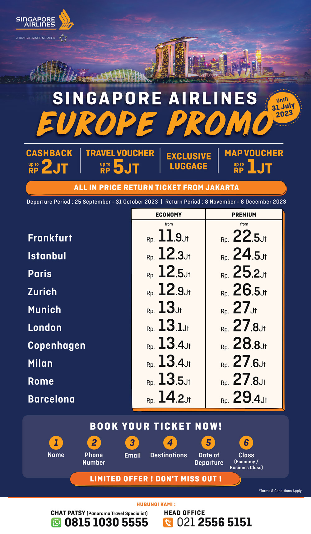 Promo Tiket Europe Singapore Airlines