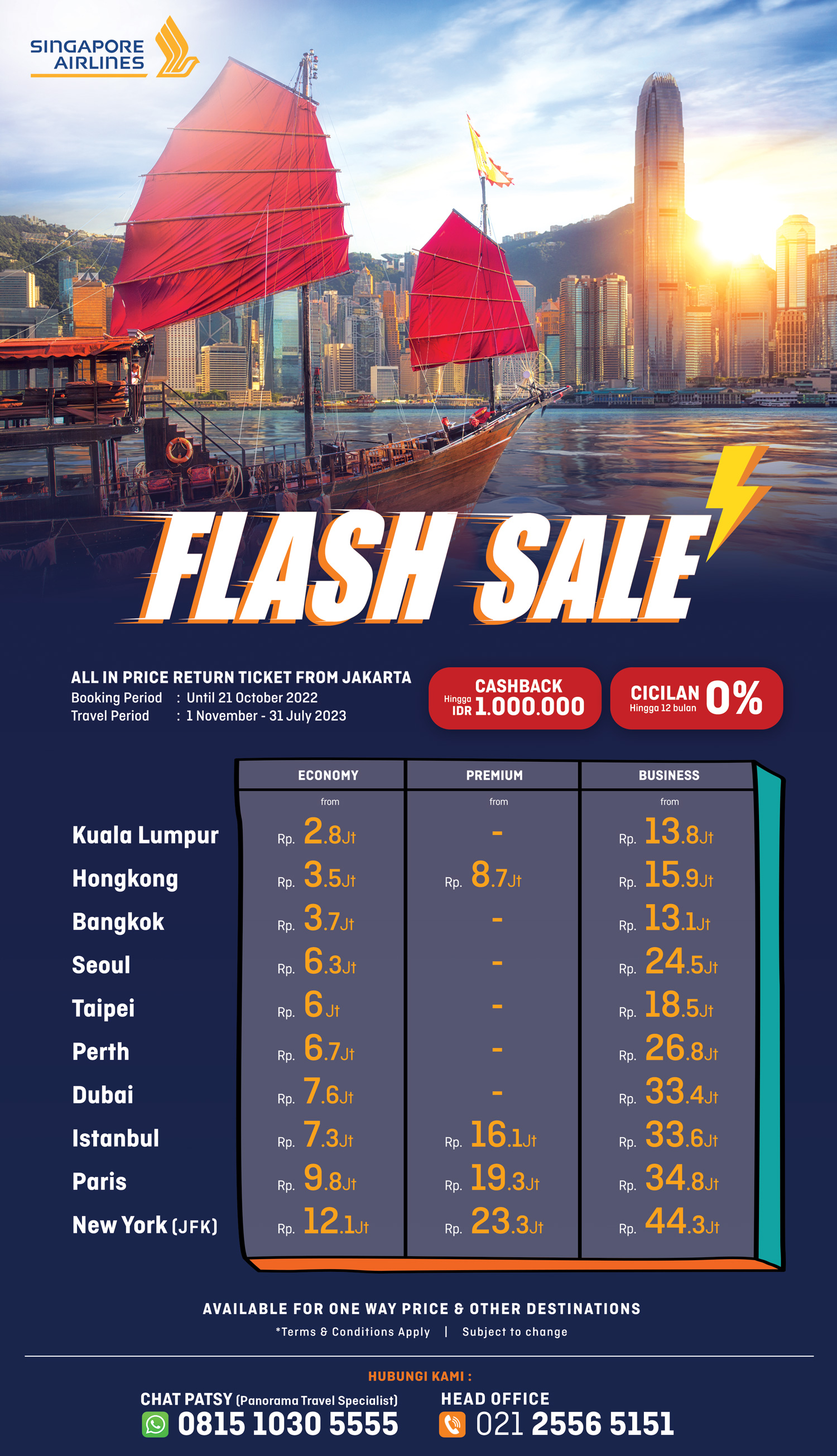 Promo Tiket Pesawat Singapore Airlines