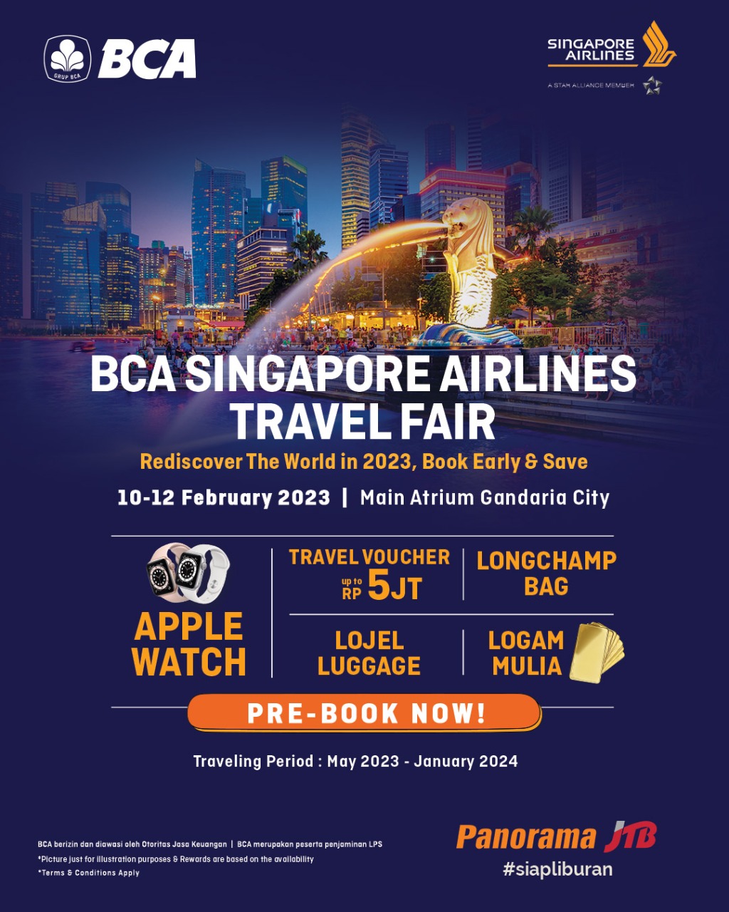 PREBOOK BCA SIngapore Airlines Travel Fair