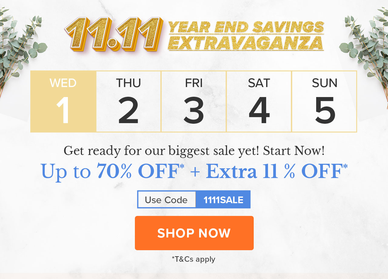 11.11 Year End Savings Extravaganza