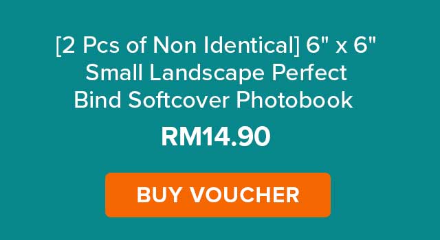 [2 Pcs of Non Identical] 6'' x 6'' Small Landscape Perfect Bind Softcover Photobook 