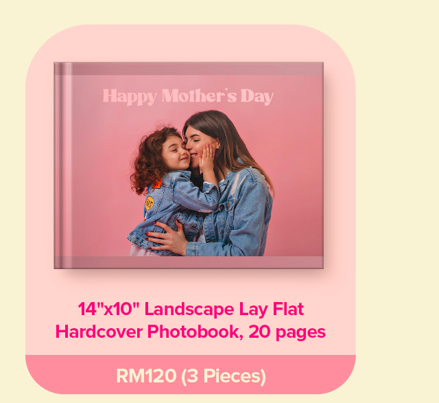 14''x10'' Landscape Lay Flat Hardcover Photobook, 20 pages