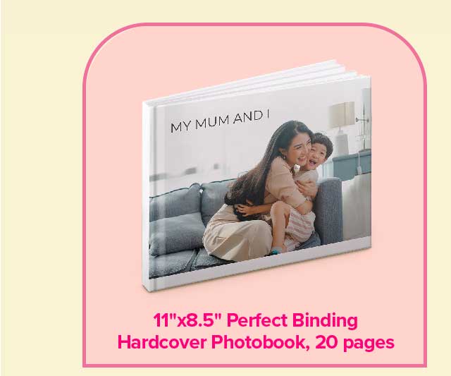 8''x8'' Square Perfect Binding HardCover Photobook, 20 pages