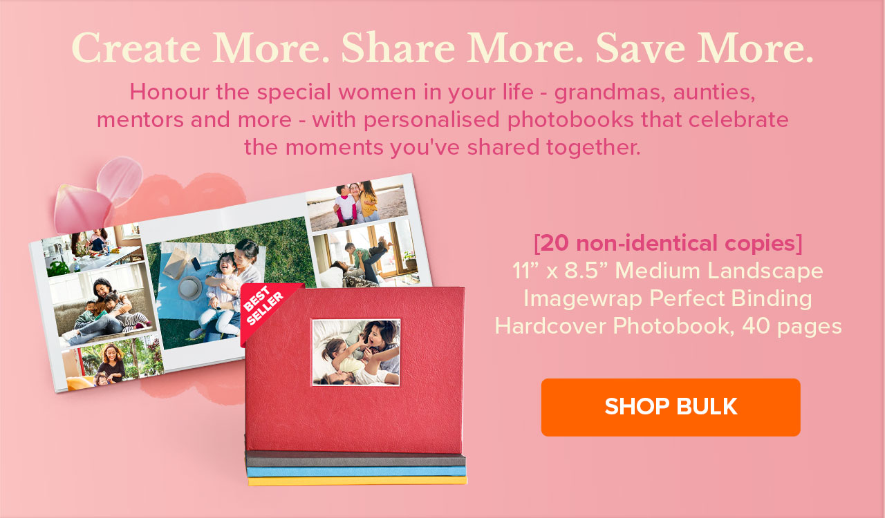 create more, share more. save more.