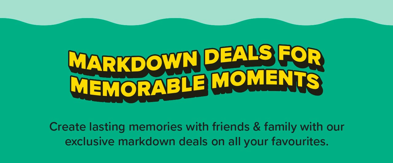 Markdown Deals For Memorable Moments
