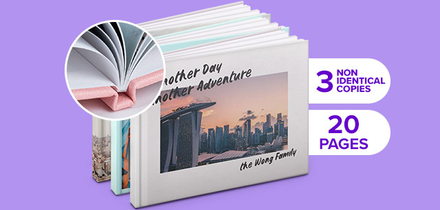 14'' x 10'' Imagewrap Hardcover Photobook, 20 pages 