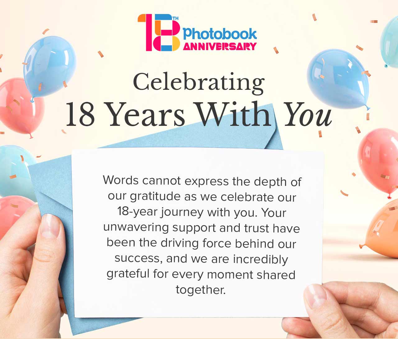celebrating 18 years with you