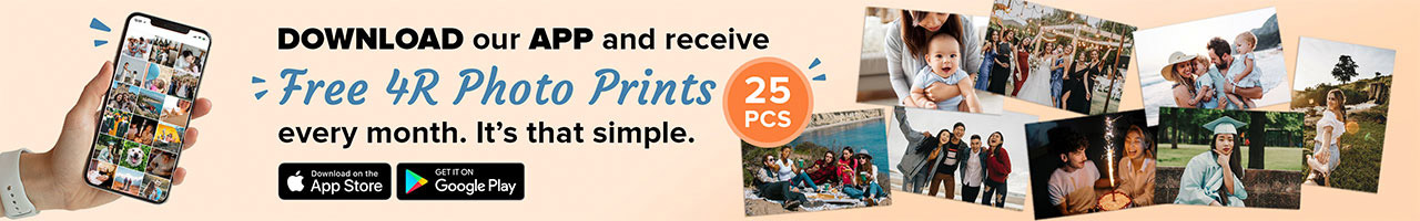 FREE 4R PHOTO PRINTS - 25PCS