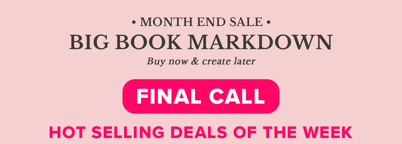 Month End Sale. Big Book Markdown
