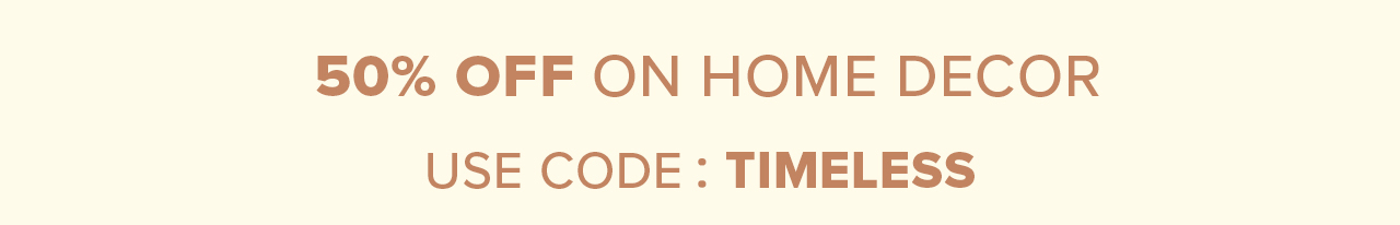 50 percent off on home decor