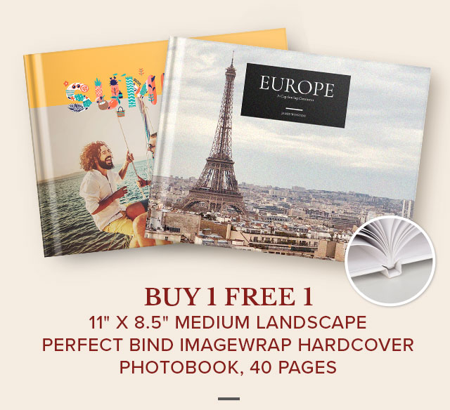 11'' x 8.5'' Medium Landscape Perfect Bind Imagewrap Hardcover Photobook