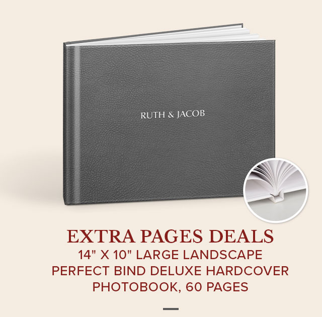 14'' x 10'' Large Landscape Perfect Bind Deluxe Hardcover Photobook