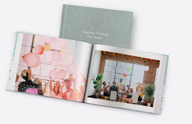 Medium Landscape Debossed Standard Hardcover Photobook | 40 Pages
