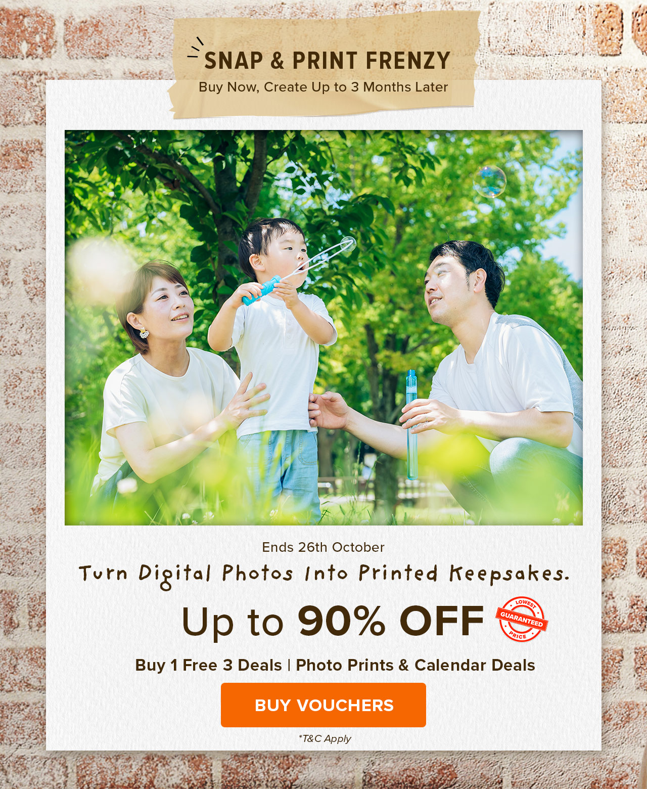 Snap & Print Frenzy | Buy Now, Create Up to 3 Months Later