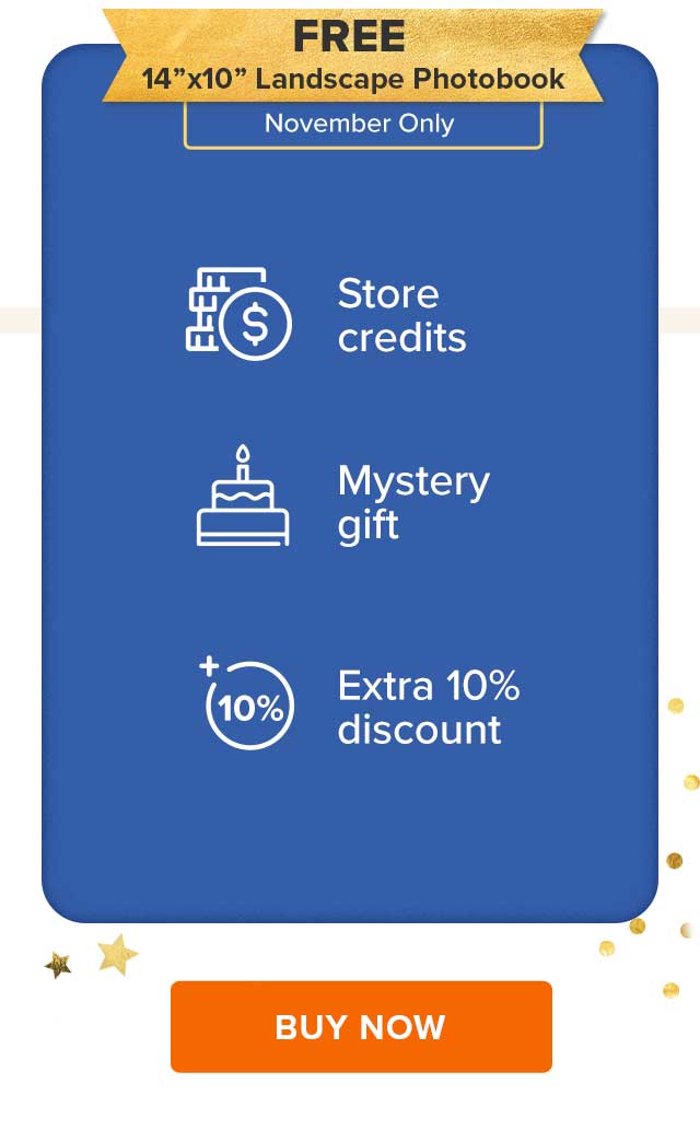 FREE 14&rdquo;x10&rdquo; Landscape Photobook | BUY NOW