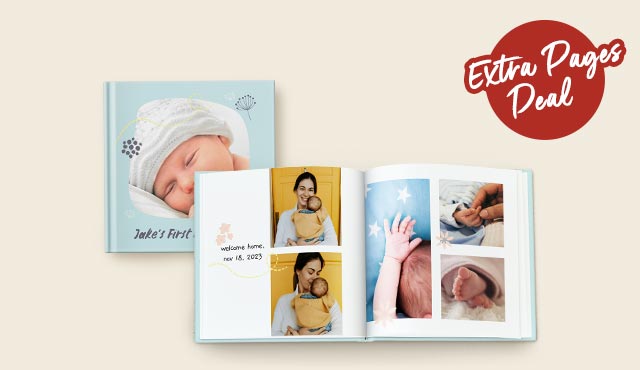 8'' x 8'' Small Perfect Binding Imagewrap Hardcover Photobook, 60 Pages