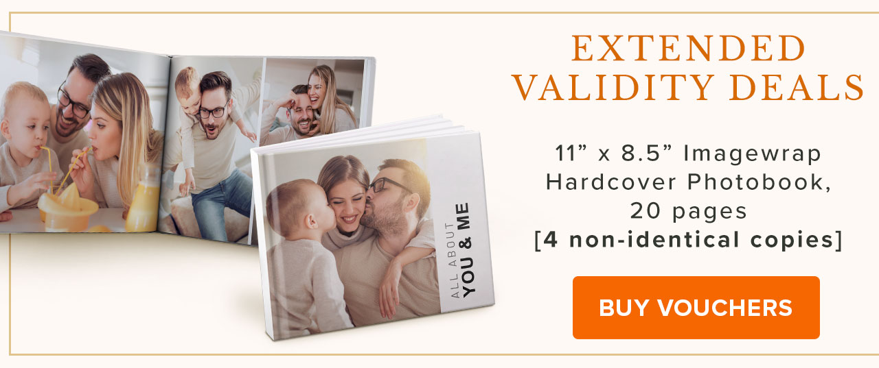 EXTENDED VALIDITY DEALS | 11'' x 8.5'' Imagewrap Hardcover Photobook, 20 pages