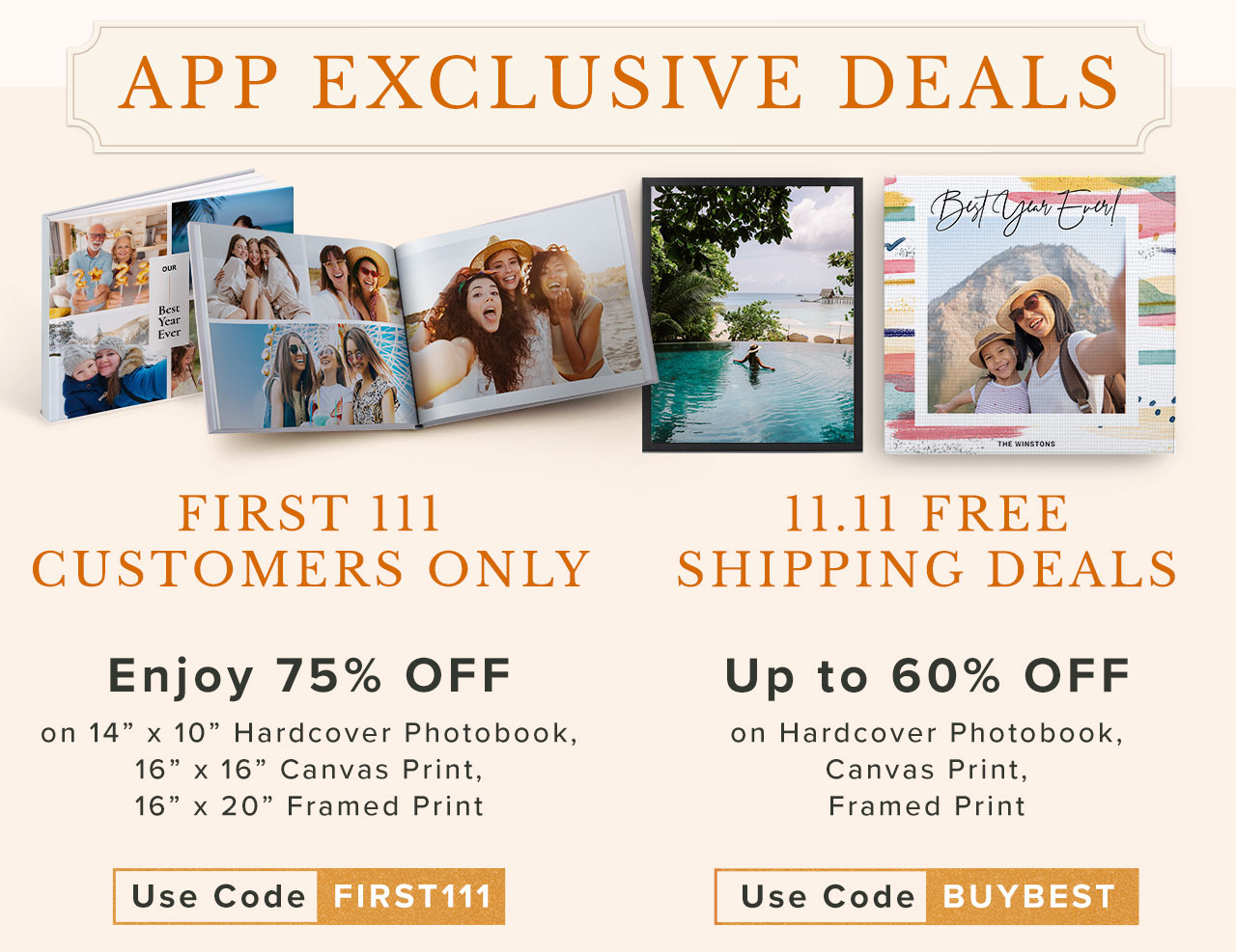 APP EXCLUSIVE DEALS | SHOP 
ON APP