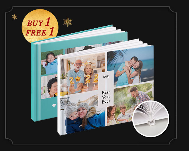 14'' x 10'' Large Landscape Perfect Bind Imagewrap Hardcover Photobook, 40 Pages