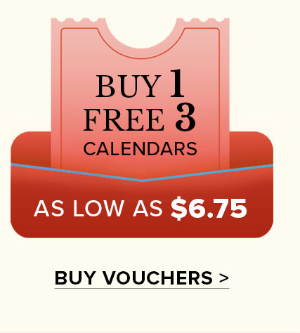 Buy 1 Free 3 Calendars | BUY VOUCHERS
