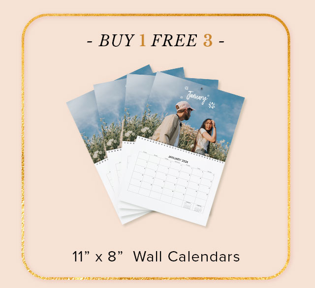 BUY 1 FREE 3 | 11” x 8”  Wall Calendars