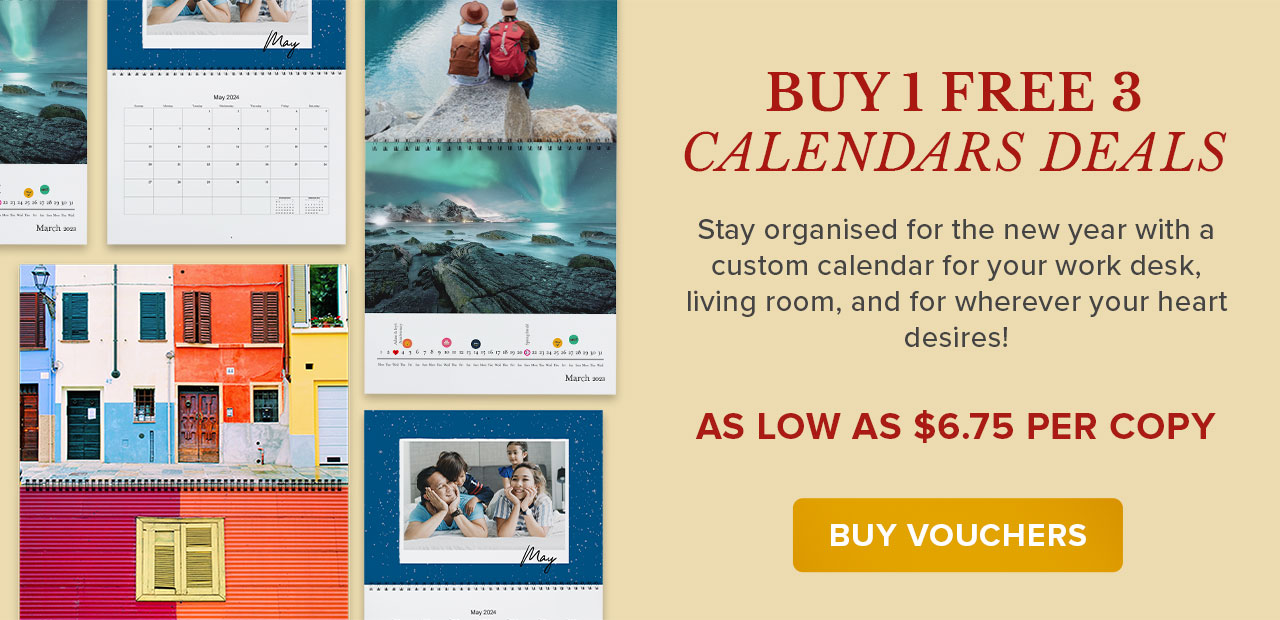Buy 1 free 3 Calendars Deals
