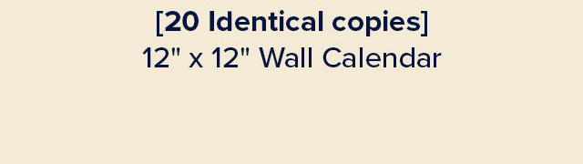 12'' x 12'' Wall Calendar