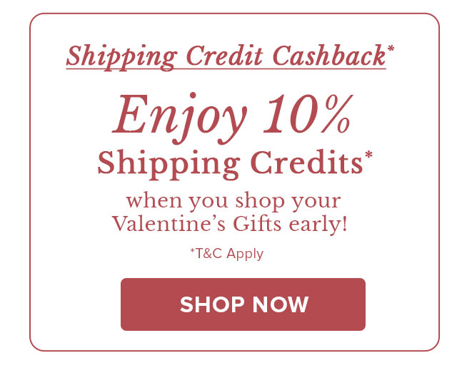 Shipping Credit Cashback