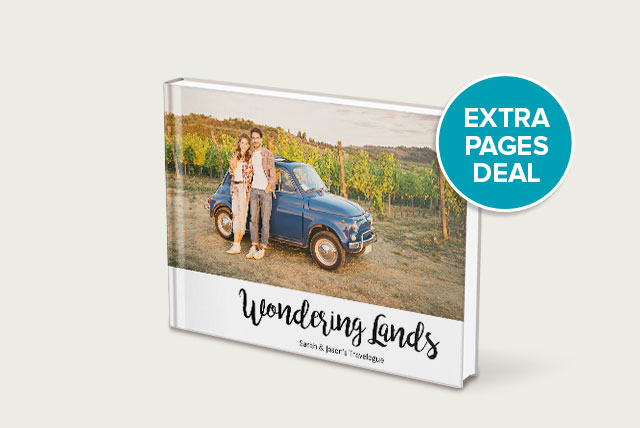 11'' x 8.5'' Medium Landscape Imagewrap Perfect Binding Hardcover Photobook, 80 Pages