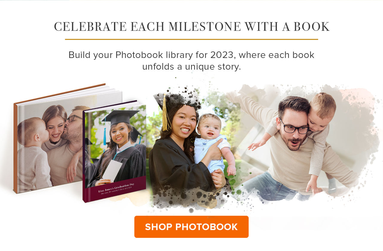 CELEBRATE EACH MILESTONE WITH A BOOK | SHOP PHOTOBOOK