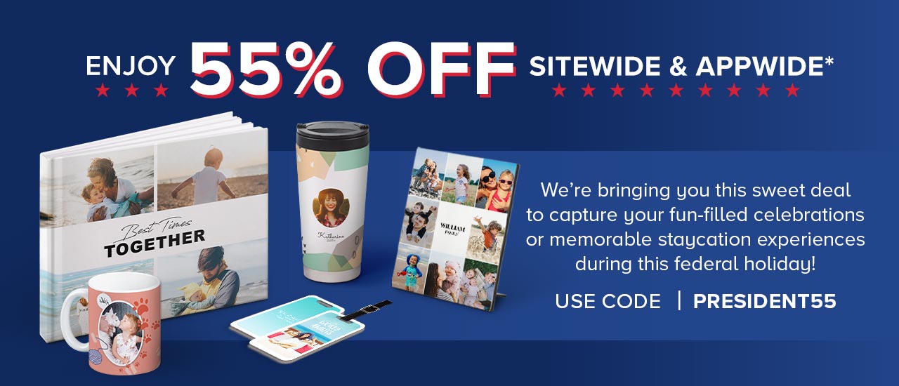 Enjoy 55% OFF Sitewide & Appwide*