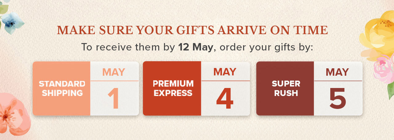 Make sure your gifts arrive on time