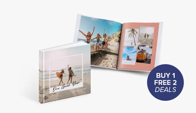 8'' x 8'' Small Square Perfect Binding Imagewrap Hardcover Photobook, 20 Pages