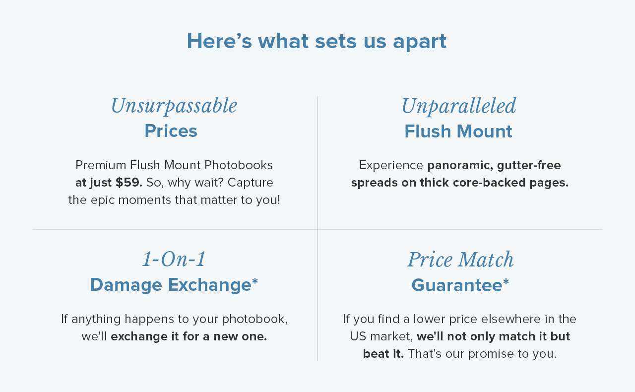 Here's what sets us apart