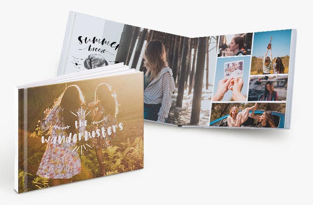 14'' x 10'' Large Landscape Layflat Imagewrap Hardcover Photobook,  20 Pages