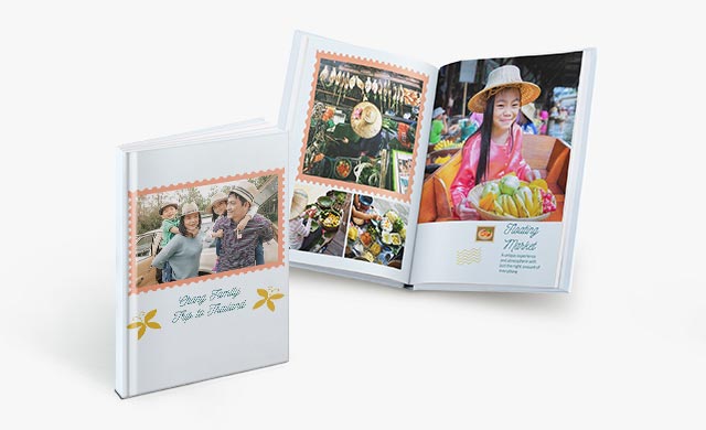 8'' x 11'' Medium Portrait Perfect Binding Imagewrap Hardcover Photobook,  40 Pages